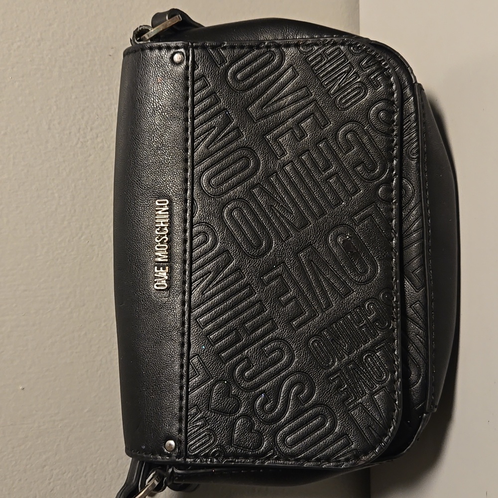 Rehab Love Moschino Black Embossed Crossbody Bag